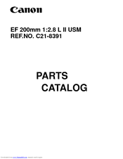 Canon EF 200mm 1:2.8 L Parts Catalog