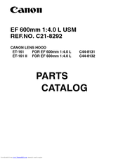 Canon EF 600mm 1:4.0 L USM Parts Catalog