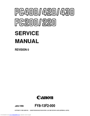 Canon PC430 - PC 430 B/W Service Manual