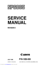 Canon NP6085 Service Manual