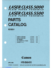 Canon LASER CLASS 5000 Parts List