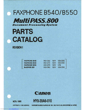 Canon FAXPHONE B540 Parts List