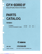 Canon CFX-B380 IF Parts List