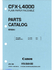 Canon CFX-L4000 Parts List