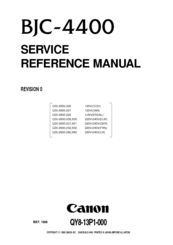 Canon BJC-4400 Series Service Reference Manual