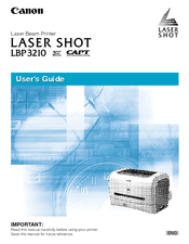 Canon LASER SHOT LBP3210 User Manual