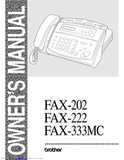 Brother FAX-222 Owner's Manual
