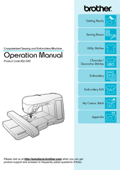 Brother 882-S85 Operation Manual