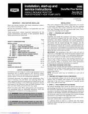 Bryant DuraPac Plus 549B Installation, Start-Up And Service Instructions Manual