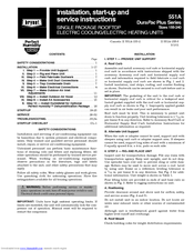 Bryant DuraPac Plus 551A Installation, Start-Up And Service Instructions Manual