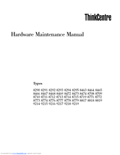 Lenovo ThinkCentre 8295 Hardware Maintenance Manual