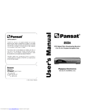 Pansat 2500A User Manual