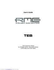 RME Audio TEB User Manual