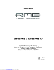 RME Audio OctaMic User Manual