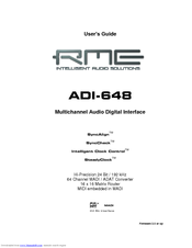 RME Audio ADI-648 User Manual