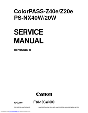 Canon PS-NX20W Service Manual