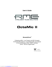RME Audio OctaMic II User Manual