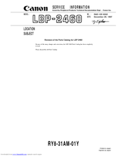 Canon LBP-2460 Parts Catalog