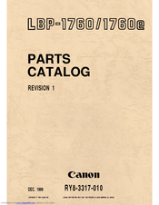 Canon LBP-1760e Parts Catalog