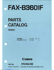 Canon FAX-B360IF Parts Catalog
