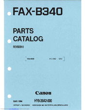 Canon FAX-B340 Parts Catalog