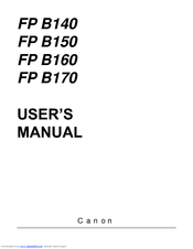 Canon FP B170 User Manual
