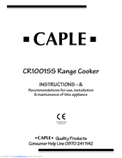 Caple CR1001SS Instruction Manual