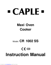 Caple CR 1002 SS Instruction Manual