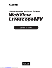 Canon WebView LivescopeMV 2.1 User Manual