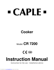 Caple CR 7200 Instruction Manual