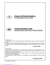 Caple VITROCERAMIC HOB Operating Instructions Book Manual
