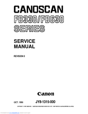 Canon CANOSCAN FB630 series Service Manual