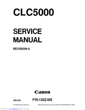 Canon CLC 5000 Service Manual