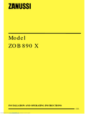 Zanussi ZOB 890 X Installation And Operating Instructions Manual