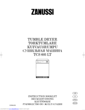 Zanussi TCS 603 LT Instruction Booklet
