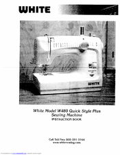 White W480 Quick Style Plus Instruction Book