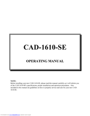 Cary Audio Design CAD-1610-SE Operating Manual