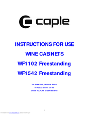 Caple WF1102 Instructions For Use Manual