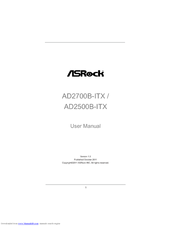 ASROCK AD2700B-ITX User Manual