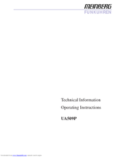 Meinberg UA509P Operating Instructions Manual