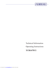 Meinberg TCR167PCI Operating Instructions Manual