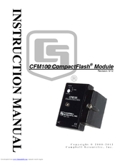 Campbell CompactFlash CFM100 Instruction Manual