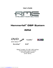 RME Audio Hammerfall RPM User Manual