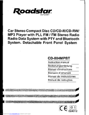 Roadstar CD-804MPBT Instruction Manual