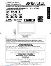 Sansui HDLCD2212B Owner's Manual