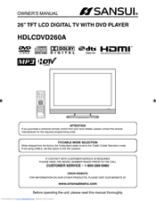 Sansui HDLCDVD260A Owner's Manual