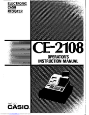 Casio CE-2108 Operator's Instruction Manual
