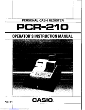 Casio PCR-210 Operator's Instruction Manual