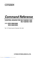 Citizen MLT-389 Command Reference Manual