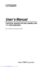 Citizen MLT-289 User Manual
